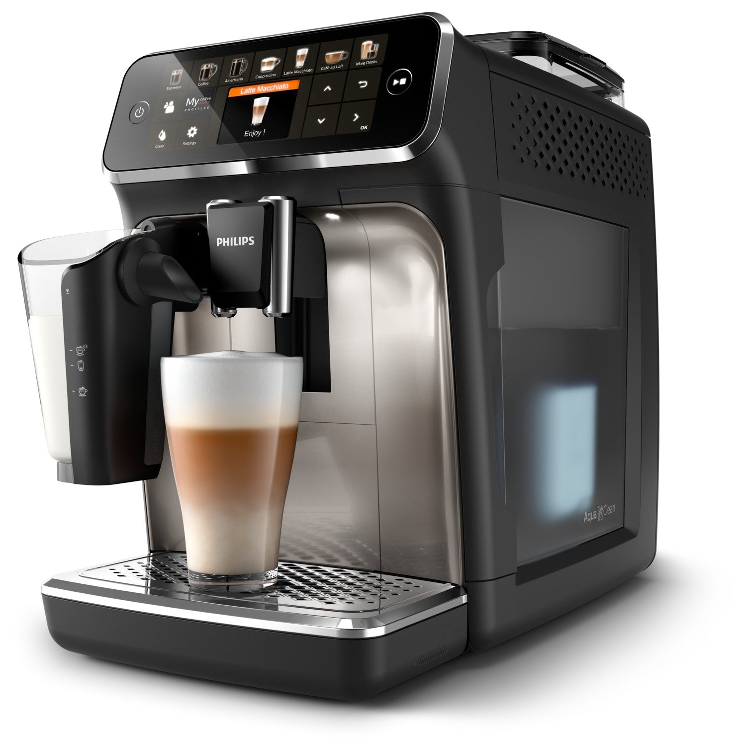 PHILIPS EP5447/90 Serie 5400 LatteGo 11 Kaffeespezialitäten Kaffeevollautomat Schwarz/Chrom