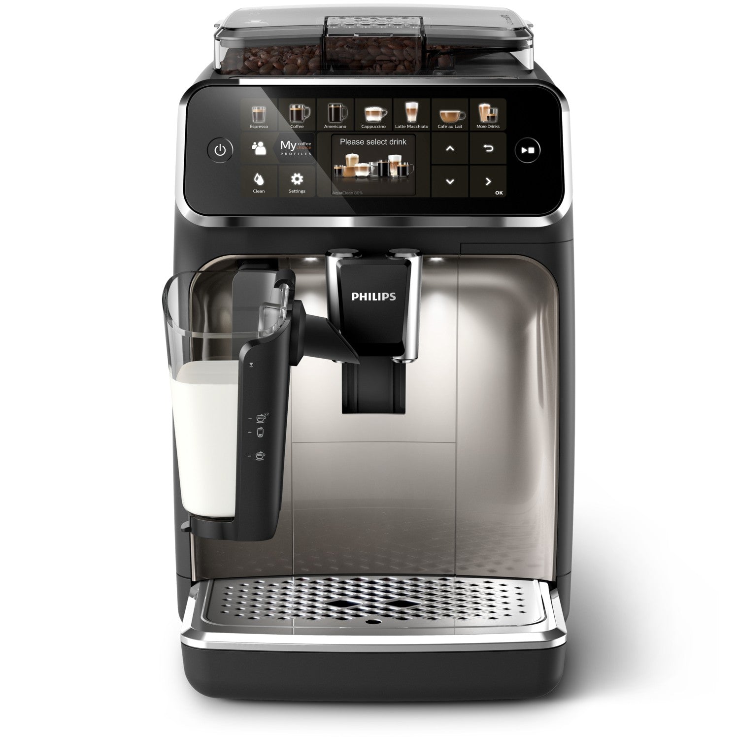PHILIPS EP5447/90 Serie 5400 LatteGo 11 Kaffeespezialitäten Kaffeevollautomat Schwarz/Chrom